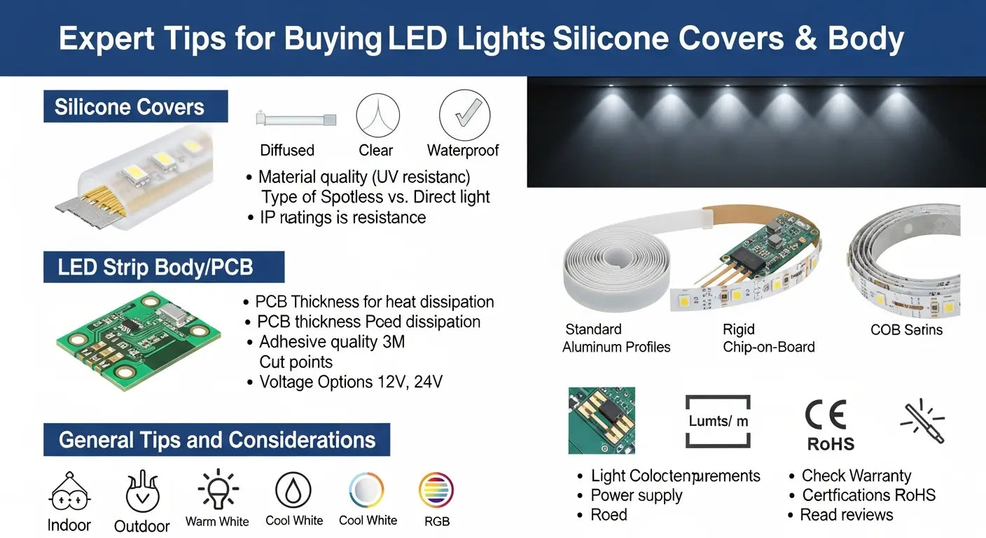 Expert Tips for Buying LED Strip Silicone Covers & Body