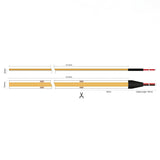COB LED strip dimensions showing 10mm width, 2mm depth, 50mm cut points and a 20 metre run
