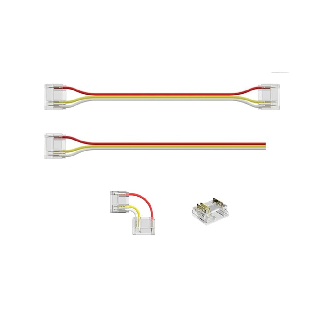 12mm 3-Pin Connectors Kit for RGB IC SPI COB LED Strip Light IP20