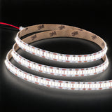 4000K 12V 240 LEDs/m LED strip with 3M backing on charcoal background