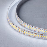 12V 240 LEDs per metre LED strip switched off showing components and cutting points