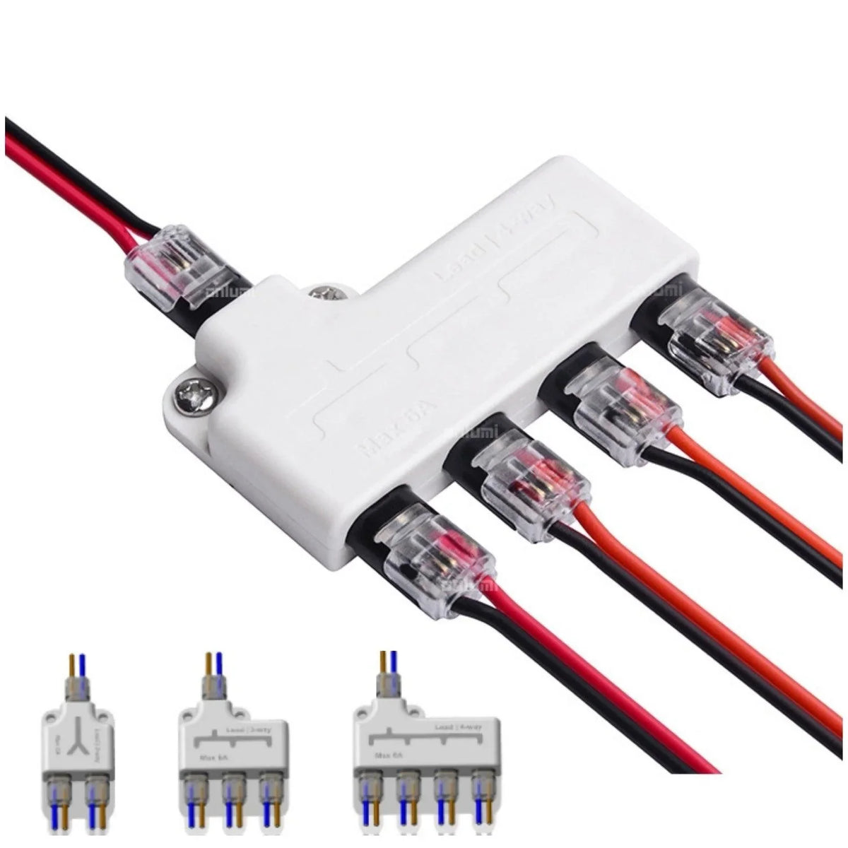 12V/24V 2Pin LED Strip 2/3/4 Way Connector For Power Distribution Sing ...