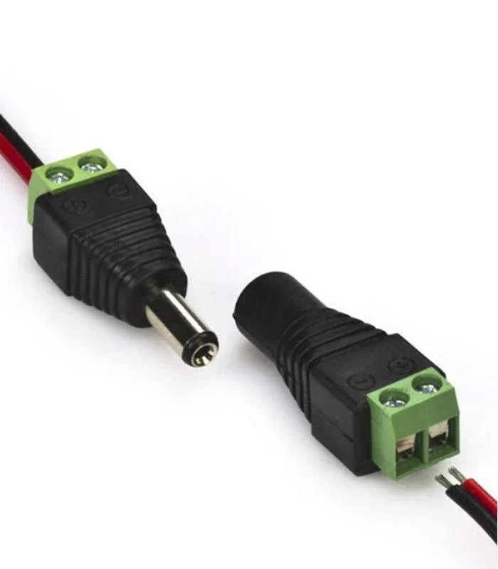 ABLEGRID 5-Pack 5.5mm X 2.1mm Female DC Power Plug Jack Adapters For CCTV/LED Strip