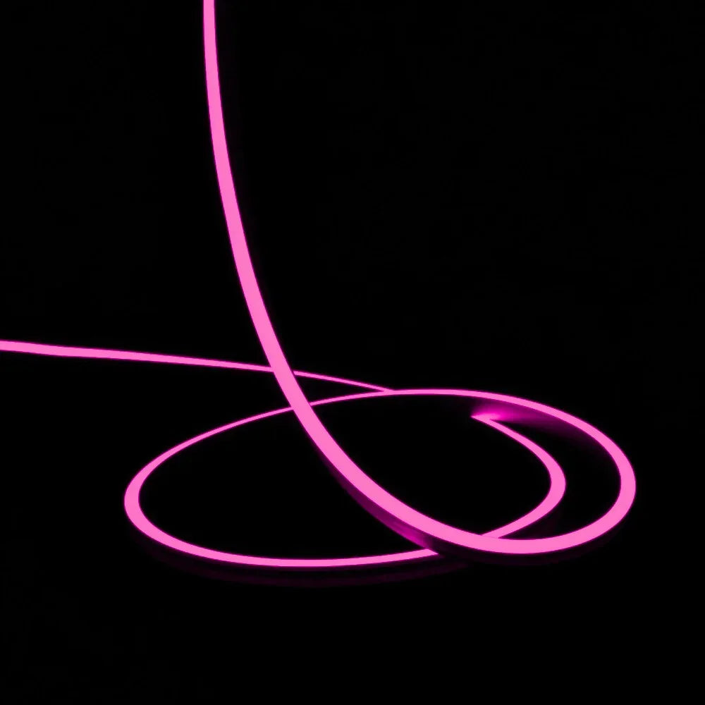 Pink Neon Flex 24V 8x16mm 120LEDs/m IP65 Waterproof 5cm Cut