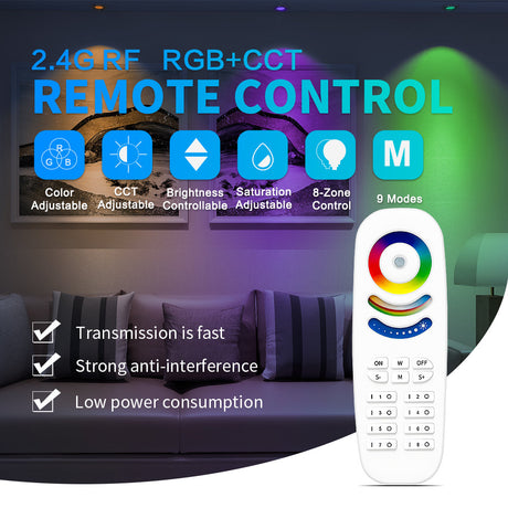 GLEDOPTO 8 Group RGB+CCT Remote Control GL-RC-009
