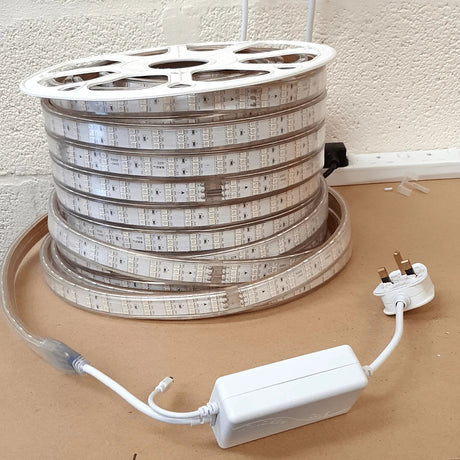 RGB LED Strip 5050 220V 240V 144LEDs/m IP67 Waterproof Full Kit - ATOM LED