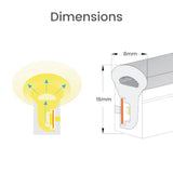 Pink LED Neon Flex AC 220V 240V 8x16mm 120LEDs/m IP65 Waterproof with UK Plug - ATOM LED