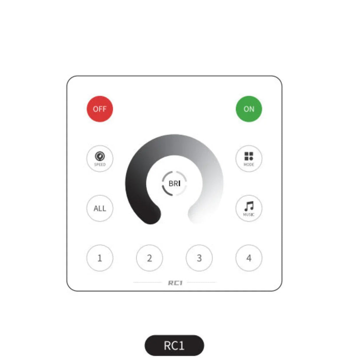 Remote for SP636E DC5-24V Addressable LED Strip Controller RB1