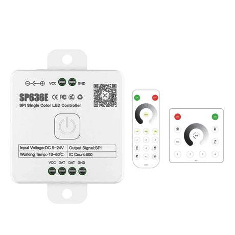 SP636E Addressable LED Strip Dimmer Bluetooth Music Control DC5-24V waterflow with remote and panel 