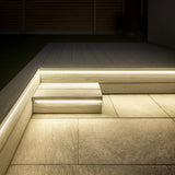 Extra Long Decking Natural White LED Neon Flex 4000K 48V 6x12mm IP67 Outdoor 40m Driveway | UK LED Lights