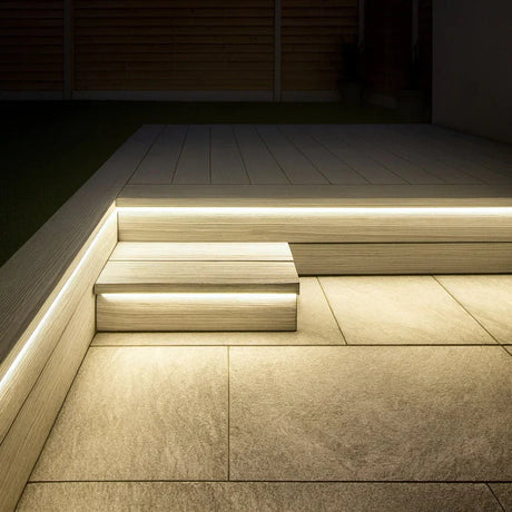 Decking Natural White LED Neon Flex 4000K 24V 6x12mm IP67 Waterproof 5cm Cut 20m | UK LED Lights