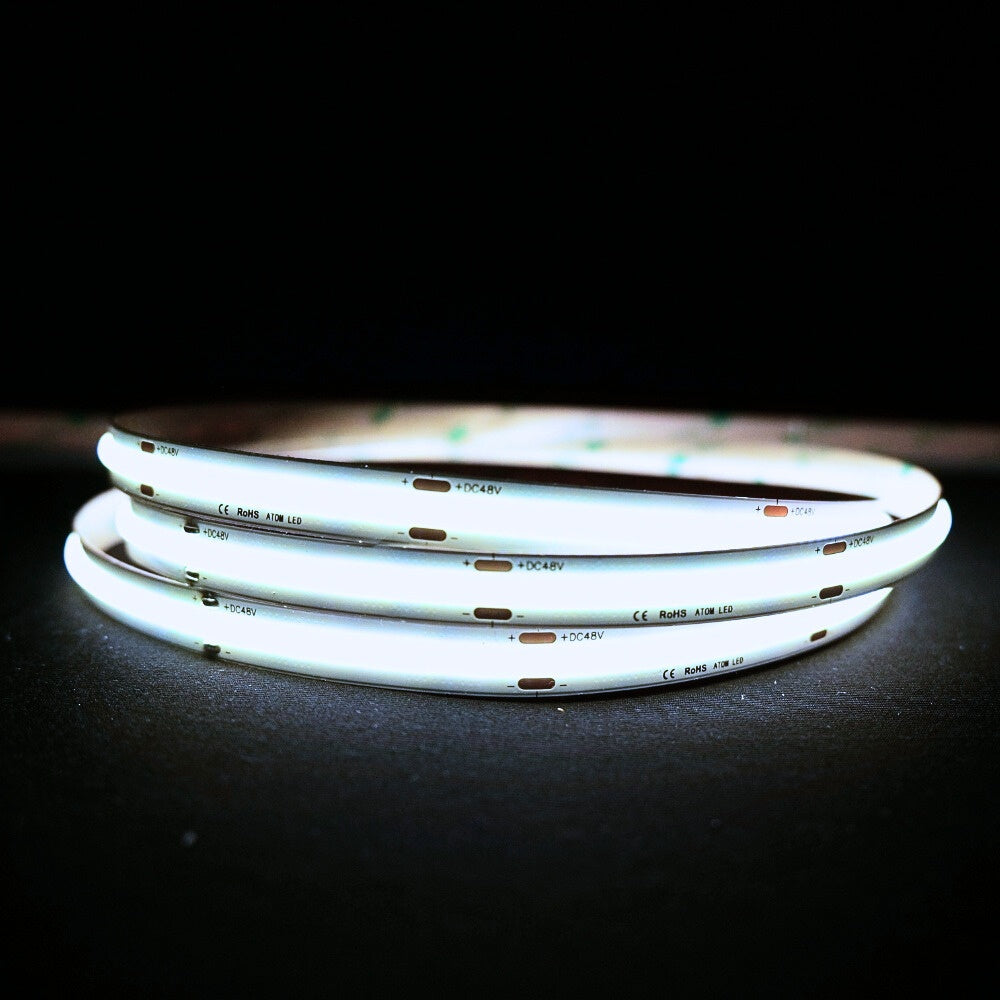 Extra Long Cool White 6000K COB LED Strip 48V 480LEDs/m IP20