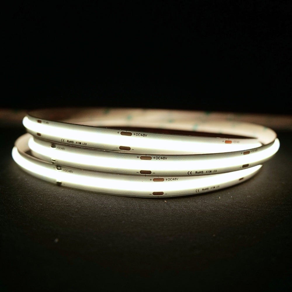 Extra Long Natural White 4000K COB LED Strip 48V 480LEDs/m IP20
