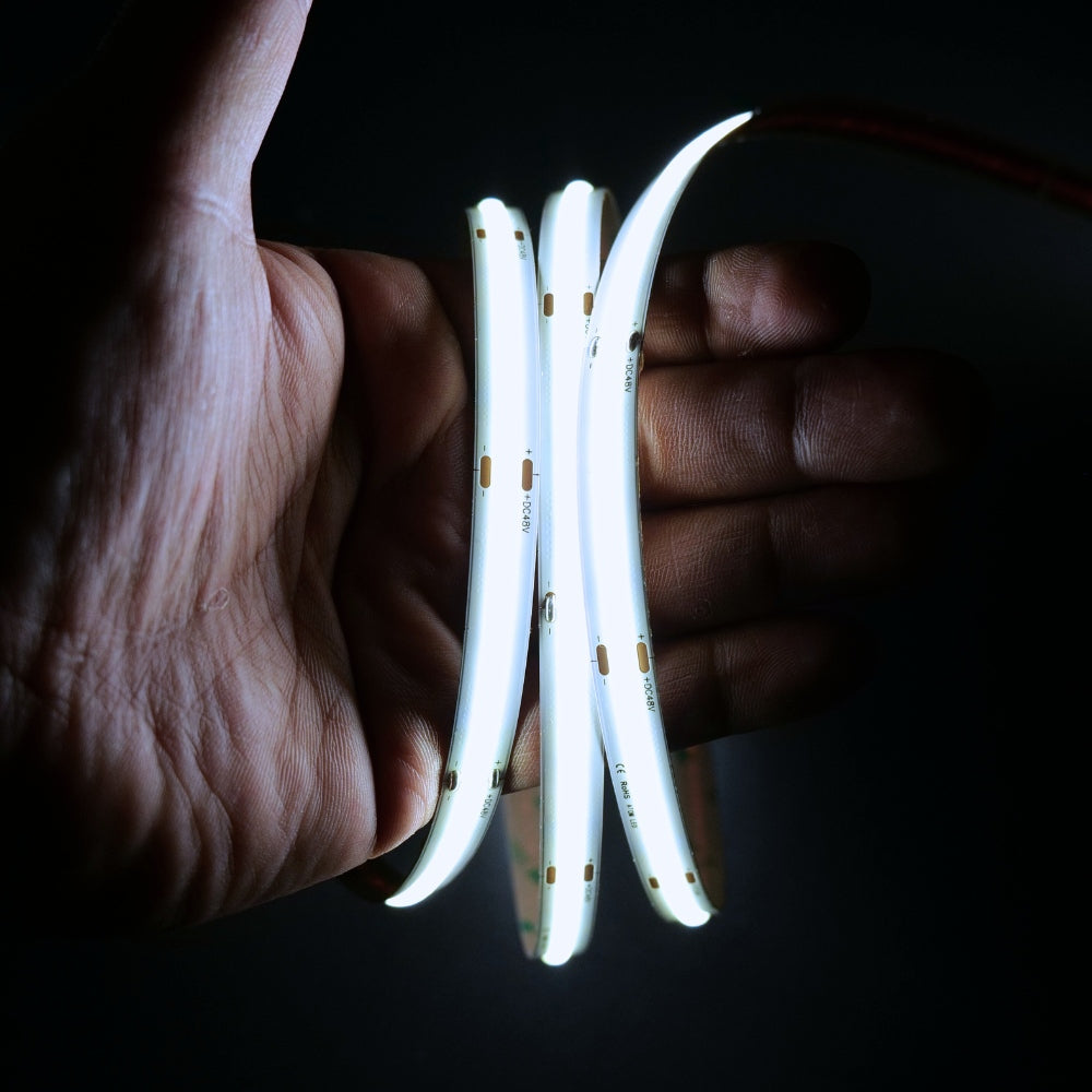 Cool White 6000K COB LED Strip 24V 480LEDs/m IP20 20m Run