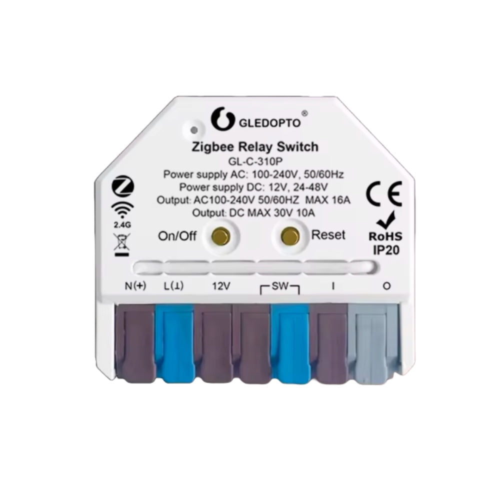 GLEDOPTO Zigbee Relay Switch AC Switch Dimmer Control Box 12V-48VDC or AC 230V GL-C-310P