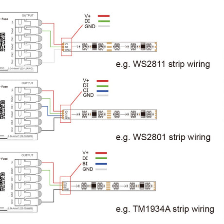 GLEDOPTO Tuya SPI Pixel Controller RGBCCT RGBW RGB WiFi LED Controller Dynamic Light Music Sync Work with Smart Life Google Assistant Alexa Yandex (206W-WiFi SPI)