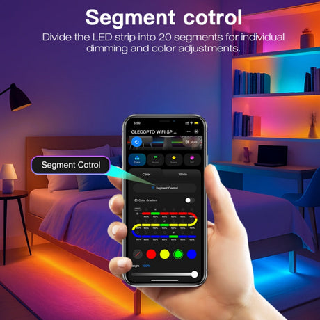 GLEDOPTO Tuya SPI Pixel Controller RGBCCT RGBW RGB WiFi LED Controller Dynamic Light Music Sync Work with Smart Life Google Assistant Alexa Yandex (206W-WiFi SPI)