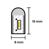 Warm White LED Neon Flex 220V 240V Wireless 8x16mm 120LEDs/m IP65 with UK Plug
