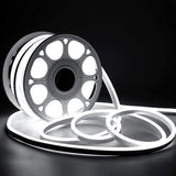 Cool White LED Neon Flex 220V 240V 8x16mm 120LEDs/m IP67 Waterproof with UK Plug - ATOM LED