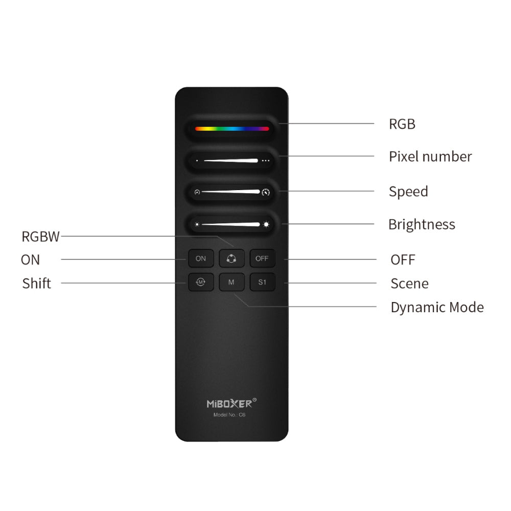 Miboxer Digital RGB SPI Remote C6