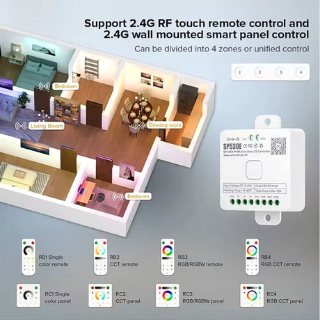 SP530E All in One DC5-24V WiFi and Bluetooth Controller