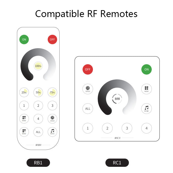 SP636E Addressable LED Strip Dimmer Bluetooth Music Control DC5-24V waterflow with remote and panel 