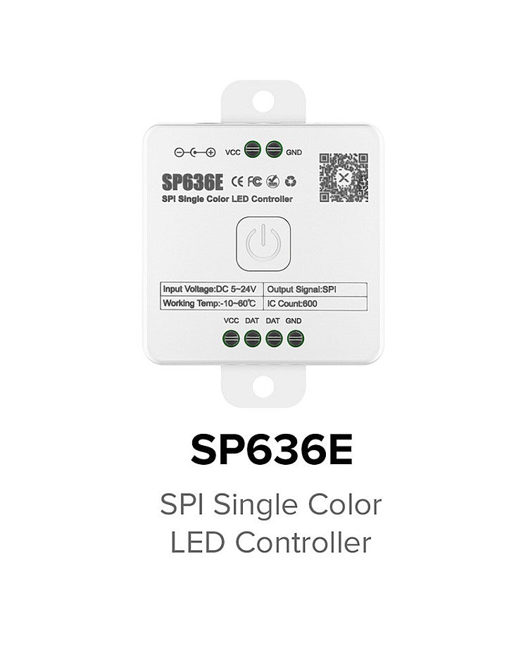 SP636E DC5-24V Addressable LED Strip Dimmer Bluetooth Music Control