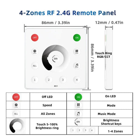 SP636E Addressable LED Strip Dimmer Bluetooth Music Control DC5-24V waterflow with remote and panel 