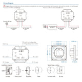 AC Triac Glass Rotary Panel Dimmer S1-K