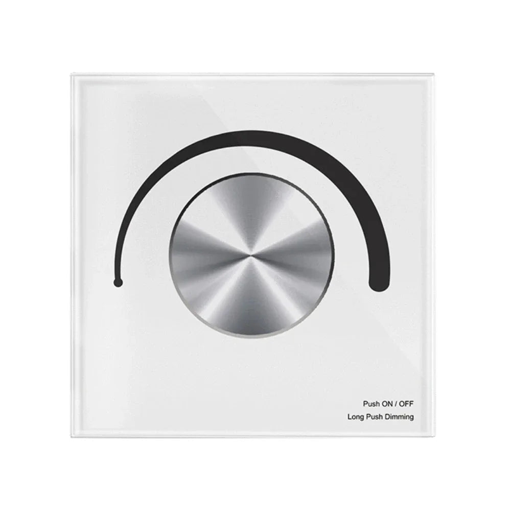 Skydance AC Triac Glass Rotary Panel Dimmer S1-K (WHITE)