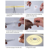 COB LED Strip 220V 240V Natural White 4000K 288 LEDs/m IP65 with UK Plug - ATOM LED