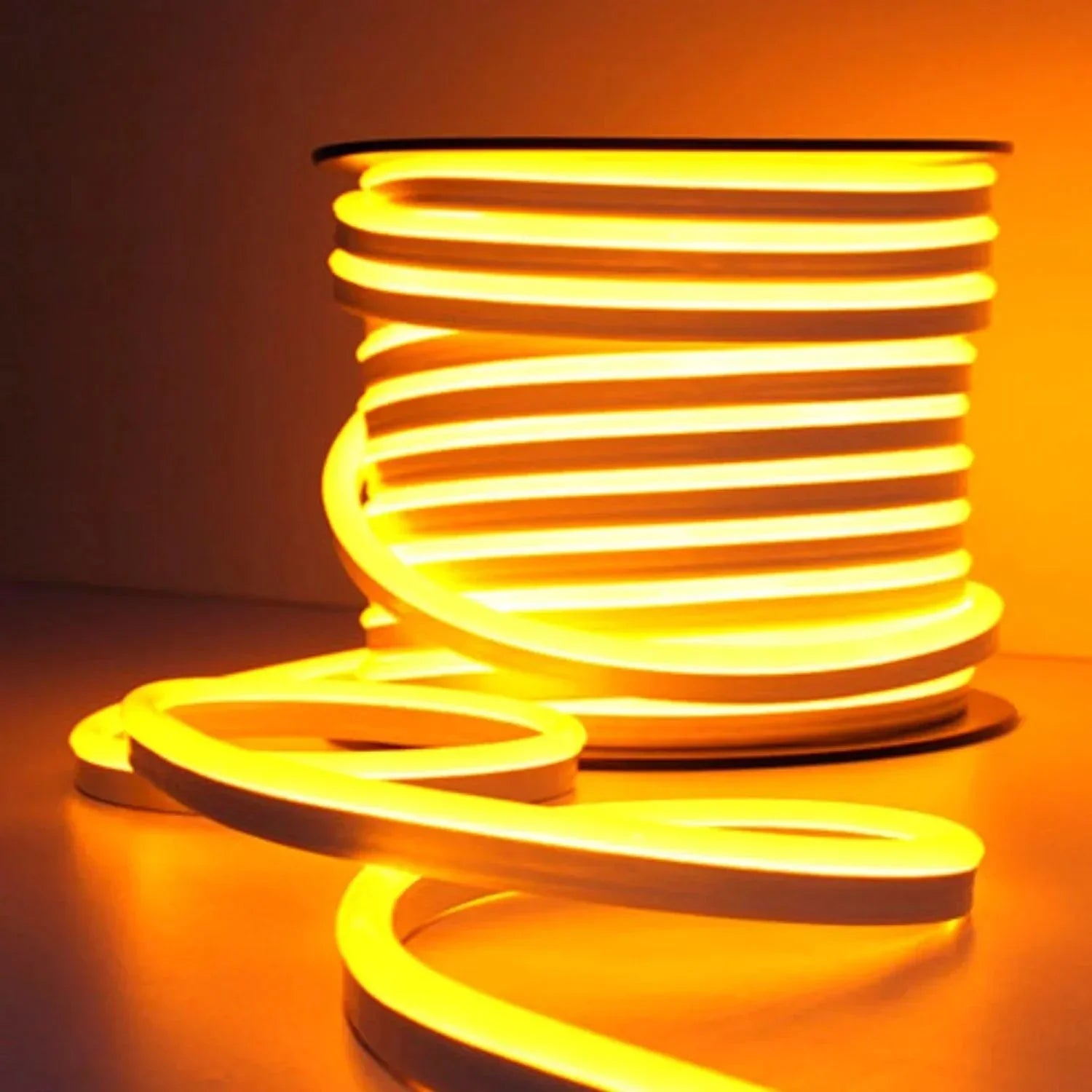 Yellow LED Neon Flex 8x16mm 120LEDs/m 220V IP65 Waterproof – UK