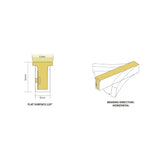 8x16mm IP67 neon flex profile dimensions — 8mm wide, 16mm tall, 120° flat surface