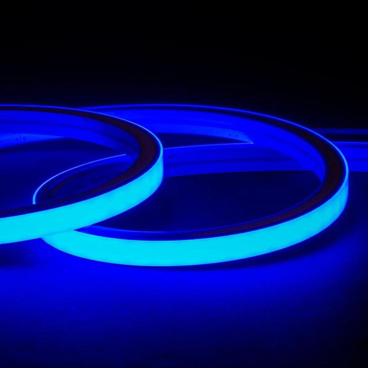 Blue Neon Flex 16x16mm 220V 240V Top Bend 120LEDs/m 20cm Cut IP65 Waterproof with UK Plug - UK LED Lights