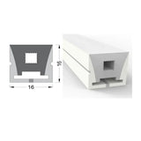 Cool White LED Neon Flex 6000K 16x16mm 220V 240V Top Bending 20cm Cutting IP65 with UK Plug - ATOM LED