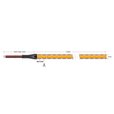 24V COB LED strip 10mm dimensions, 15m run, 150mm lead and 8.33mm cut points