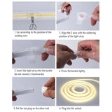 Natural White 4000K COB Strip 220V 240V 288 LEDs/m IP65 with UK Plug - UK LED Lights