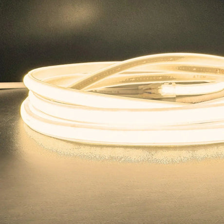 COB LED Strip 220V 240V Warm White 3000K 288 LEDs/m IP65 with UK Plug - ATOM LED