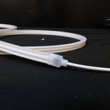 Cool White 6000K neon flex 8x16mm — outdoor garden installation under pergola or fence