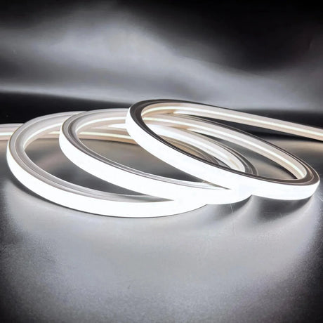 Cool White Neon Flex 6000K 16x16mm 220V 240V Top Bend IP65 10cm Cut with UK Plug - ATOM LED