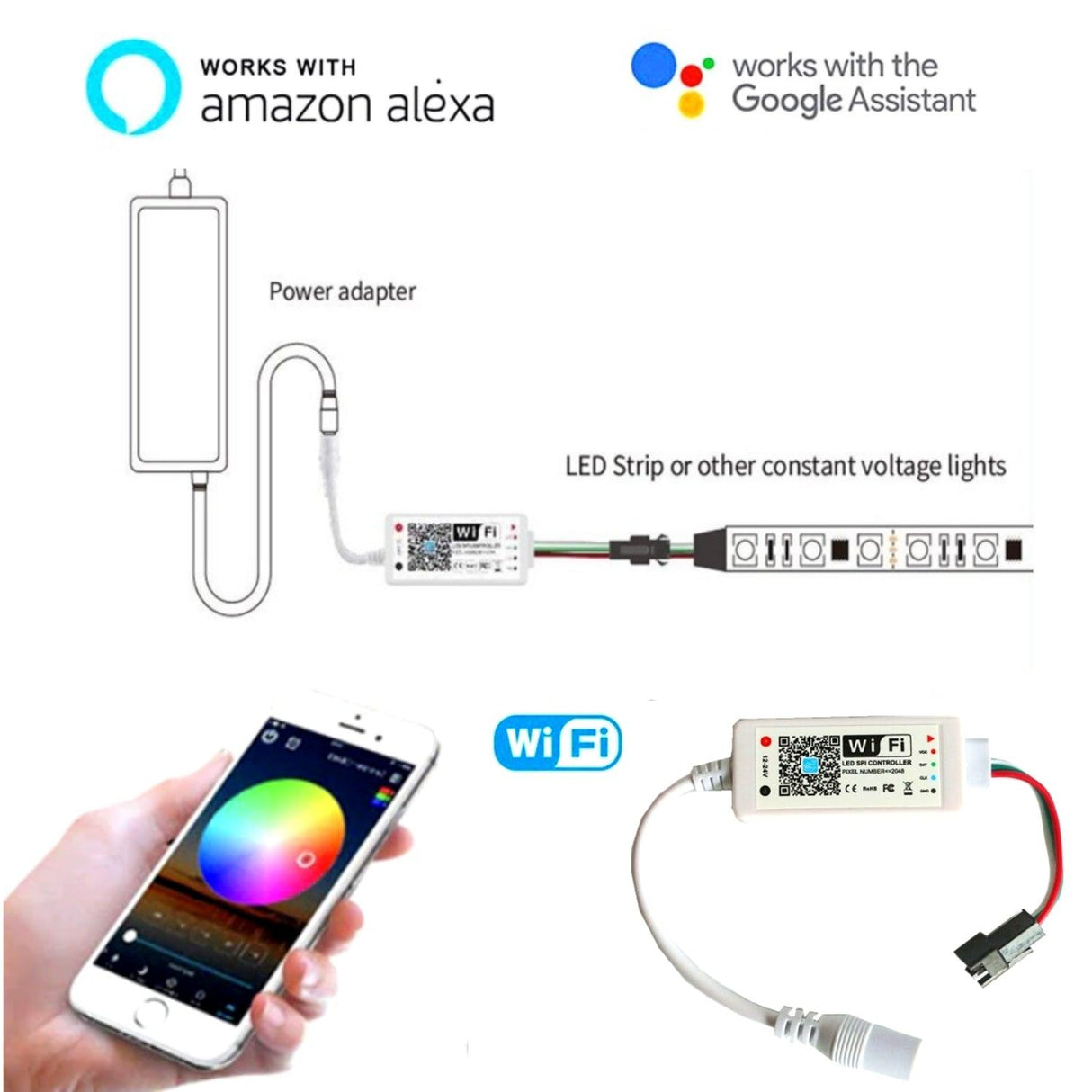 Digital Pixel RGB Strip 12V WS2811 Addressable 5050 60LED/m IP20 5 Metre - UK LED Lights