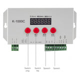 Digital RGB Pixel Controller K-1000C (T-1000S Updated) WS2812B WS2815 SK6812 WS2811 WS2801 LED Strip LED Matrix LED String 1536 Pixels Controller DC5-24V Addressable Programmable Controller with SD Card - UK LED Lights