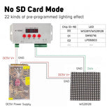 Digital RGB Pixel Controller K-1000C (T-1000S Updated) WS2812B WS2815 SK6812 WS2811 WS2801 LED Strip LED Matrix LED String 1536 Pixels Controller DC5-24V Addressable Programmable Controller with SD Card - UK LED Lights