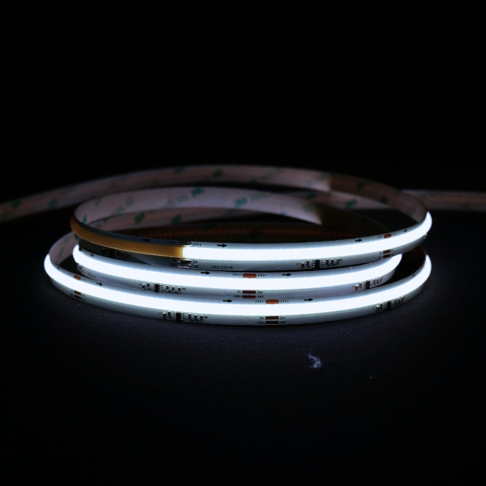 Digital Pixel SPI 2811 COB Strip Cool White 6000K 24V IP20 waterflow led strip