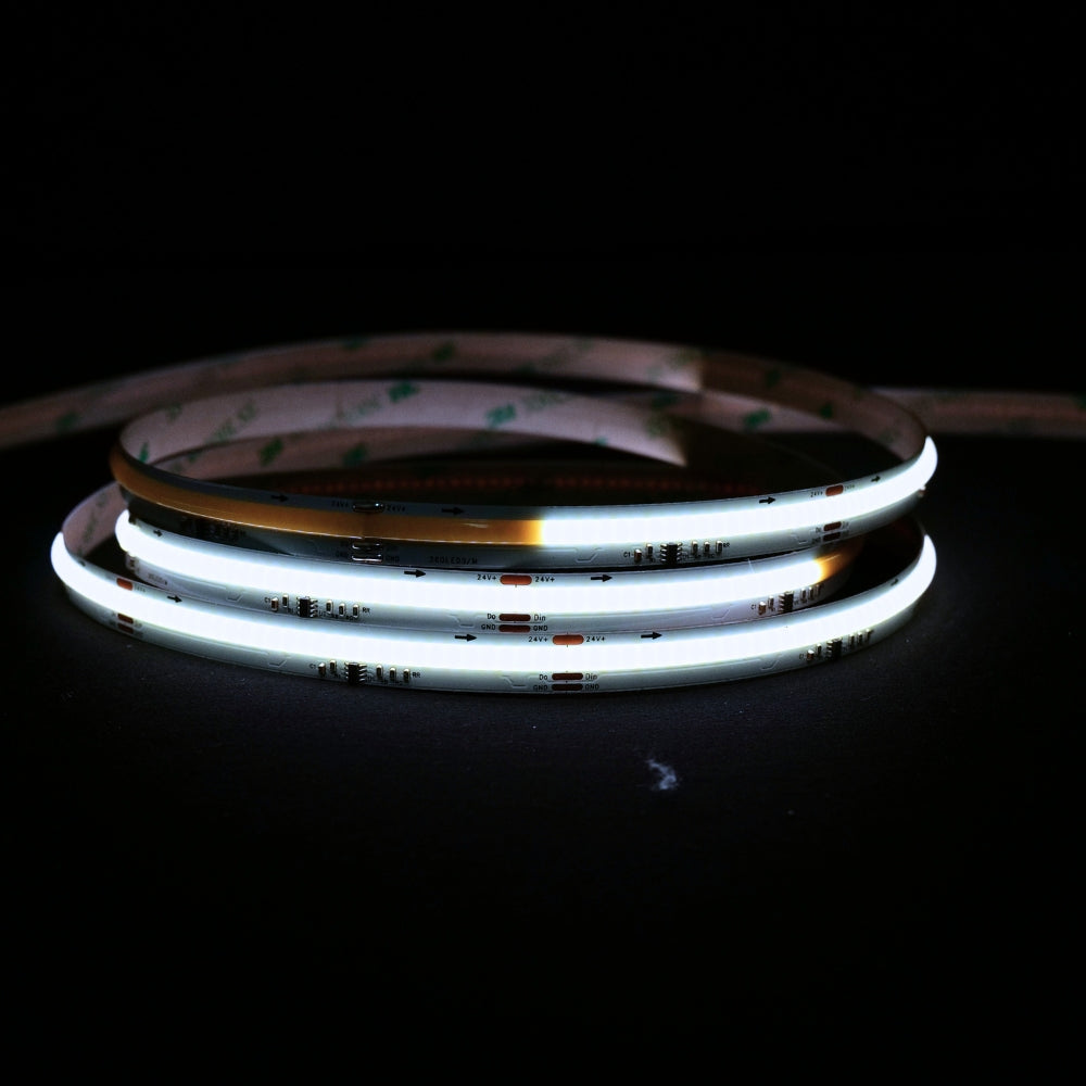 Digital Pixel SPI 2811 COB Strip Cool White 6000K 24V IP20 waterflow led strip