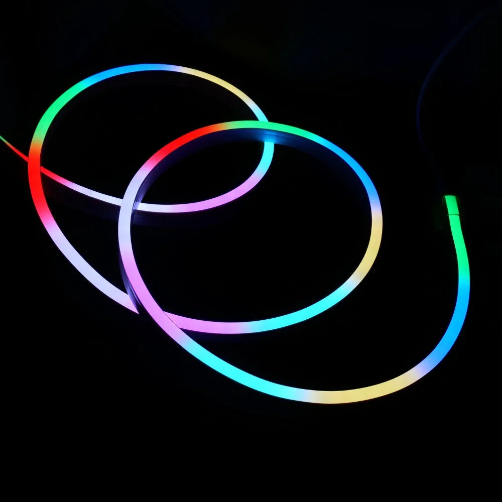 Addressable Digital Pixel RGB Neon Flex 24V 10x20mm IP67 Waterproof WS2811