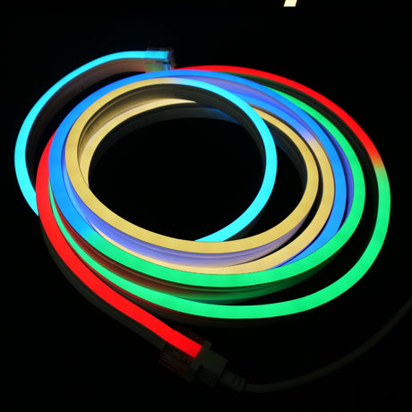 Digital Pixel RGB Neon Flex Addressable 24V 10x20mm IP68 Waterproof WS2811 - UK LED Lights