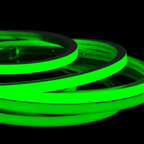 Green LED Neon Flex 220V 240V Flat Shape Top Bending 20cm Cutting IP65 with UK Plug - ATOM LED