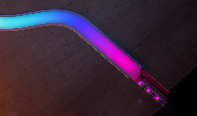 flexible bendable silione diffuser for led strip profile