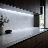 Illustrative 6500K FreeCut COB LED strip kitchen installation with continuous concealed lighting
